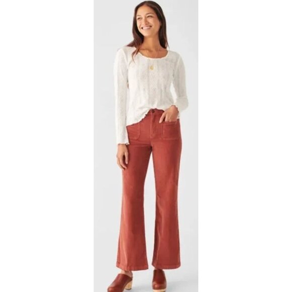 Faherty Pants - Faherty Stretch Cord Patch Pocket Pants Henna-sz 30